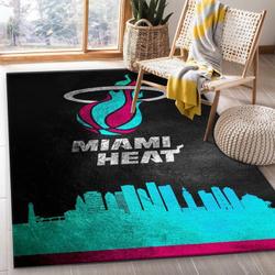 NBA Miami Heat Rectangle Rug Personalized Non-Slip Carpet Gift For Basketball Fans 2