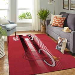 NBA Miami Heat Rectangle Rug Personalized Non-Slip Carpet Gift For Basketball Fans