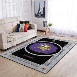 NFL Minnesota Vikings Rectangle Rug Personalized Non-Slip Carpet Gift For Football Fans 2003038