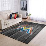 miami marlins mlb area rugs baseball living room carpet team logo wooden home rug regtangle carpet floor decor home decor 0