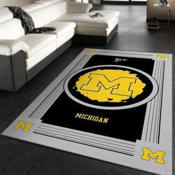 Michigan Wolverines Ncaa 1 Living Room And Bed Room Rug Rug Regtangle Carpet