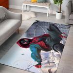 miles morales movie spider man into the spider rug living room rug home decor 0