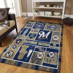 milwaukee brewers area rug mlb baseball team logo carpet living room rugs rug regtangle carpet floor decor home decor v1753 0