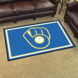Milwaukee Brewers Area Rug Mlb Team Logo Carpet Living Room Rugs Decor V1756
