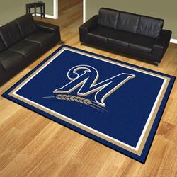 Milwaukee Brewers Area Rug Mlb Team Logo Carpet Living Room Rugs Decor 7