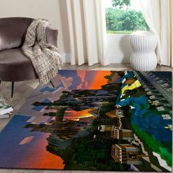 Minecraft Area Rug Living Room Rug Home Decor Video Game Gfd 19120613