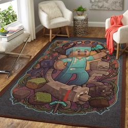 Minecraft Area Rug Living Room Rug Home Decor Video Game Gfd M25107