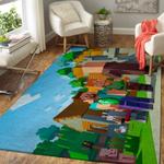 minecraft area rug living room rug home decor video game gfd m301014 0