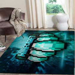 Minecraft Area Rug Video Game Carpet Gamer Living Room Rugs Rug Regtangle Carpet Floor Decor Home Decor V240