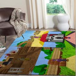 Minecraft Game Lovers Area Rug Living Room Rug Home Decor Home Decor