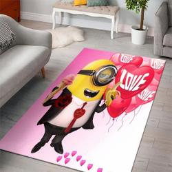 Minions Valentine Despicable Minions Cartoon Movies Area Rugs Living Room Carpet Rug Regtangle Carpet Floor Decor Home Decor