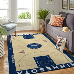 NBA Minnesota Timberwolves Rectangle Rug Personalized Non-Slip Carpet Gift For Basketball Fans