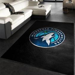 NBA Minnesota Timberwolves Rectangle Rug Personalized Non-Slip Carpet Gift For Basketball Fans 4