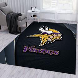 NFL Minnesota Vikings Rectangle Rug Personalized Non-Slip Carpet Gift For Football Fans 13