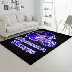 NFL Minnesota Vikings Rectangle Rug Personalized Non-Slip Carpet Gift For Football Fans 18
