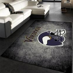 NFL Minnesota Vikings Rectangle Rug Personalized Non-Slip Carpet Gift For Football Fans 23