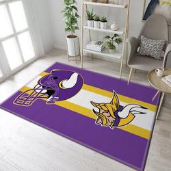NFL Minnesota Vikings Rectangle Rug Personalized Non-Slip Carpet Gift For Football Fans 3
