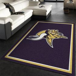 NFL Minnesota Vikings Rectangle Rug Personalized Non-Slip Carpet Gift For Football Fans 6