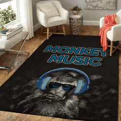Monkey Music Music Art For Fans Area Rug Living Room Carpet Rug Regtangle Carpet Floor Decor Home Decor