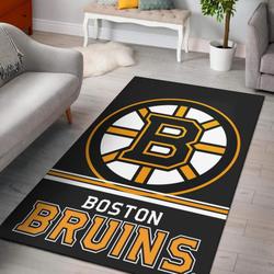 NHL Boston Bruins Rectangle Rug Personalized Non-Slip Carpet Gift For Ice Hockey Fans