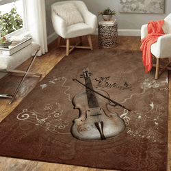 Music Violin Music Art For Fans Area Rug Living Room Carpet Rug Regtangle Carpet Floor Decor Home Decor