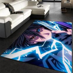 Naruto Shippuuden Sasuke Sharingan Rinnegan Chidori Area Rug Living Room And Bed Room Rug Rug Regtangle Carpet Floor Decor Home Decor