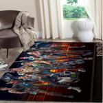 nautical anchor pattern print area rug living room rug home decor 0