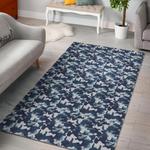 navy military camouflage camo pattern print area rug living room rug home decor 0