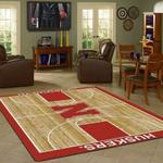 nebraska cornhuskers area rug living room rug home decor basketball court ofd 19120723 0
