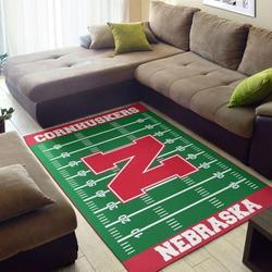 NCAA Nebraska Cornhuskers Home Field Living Room Rug Regtangle Carpet V11109