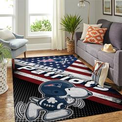 NFL New England Patriots Rectangle Rug Personalized Non-Slip Carpet Gift For Football Fans