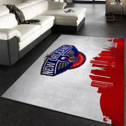 NBA New Orleans Pelicans Rectangle Rug Personalized Non-Slip Carpet Gift For Basketball Fans 3