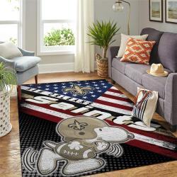 NFL New Orleans Saints Rectangle Rug Personalized Non-Slip Carpet Gift For Football Fans