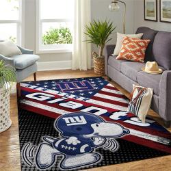 NFL New York Giants Rectangle Rug Personalized Non-Slip Carpet Gift For Football Fans