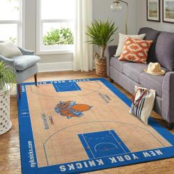 NBA New York Knicks Rectangle Rug Personalized Non-Slip Carpet Gift For Basketball Fans