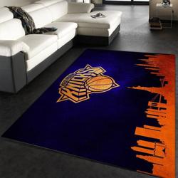 NBA New York Knicks Rectangle Rug Personalized Non-Slip Carpet Gift For Basketball Fans 1