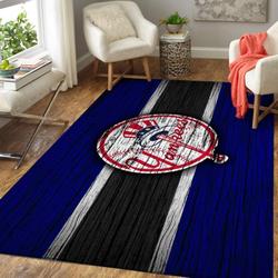 New York Yankees Area Rug Mlb Baseball Team Logo Carpet Living Room Rugs V442
