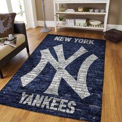 New York Yankees Area Rug Mlb Baseball Team Logo Carpet Living Room Rugs V443