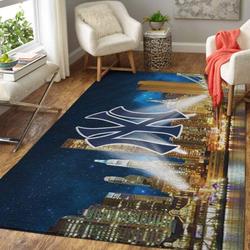 New York Yankees Area Rug Mlb Baseball Team Logo Carpet Living Room Rugs V444