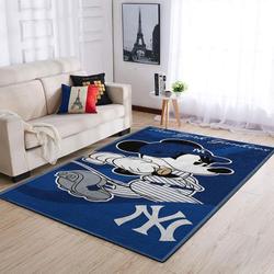 New York Yankees Mickey Area Rug Mlb Baseball Team Logo Carpet Living Room Rugs V446