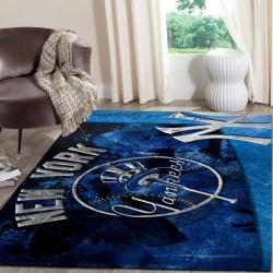 New York Yankees Area Rug Mlb Baseball Team Logo Living Room Rugs V460