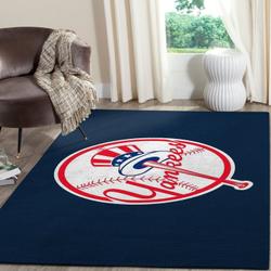 New York Yankees Area Rug Mlb Baseball Team Logo Living Room Rugs V465