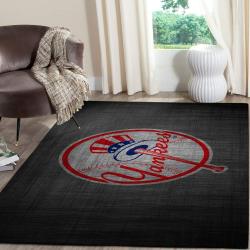 New York Yankees Area Rug Mlb Baseball Team Logo Living Room Rugs V467