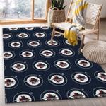nhl repeat winnipeg jets area rug living room and bed room rug rug regtangle carpet floor decor home decor 0