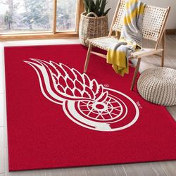 Nhl Spirit Detroit Redwings 1 Living Room Bed Room Rug Regtangle Carpet