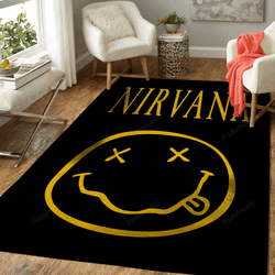 Nirvana Music Artwork Art For Fans Area Rug Living Room Carpet Rug Regtangle Carpet Floor Decor Home Decor