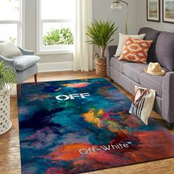 Off White Area Rug Hypebeast Fashion Brand Living Room Carpet Rug Regtangle Carpet Floor Decor Home Decor