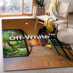 off white poster area rug fashion brand rug home decor floor decor off 0