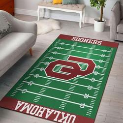 NCAA Oklahoma Sooners Team Logo Carpet Living Room Rugs Rug Regtangle Carpet 1