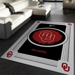 Oklahoma Sooners Ncaa 1 Living Room And Bed Room Rug Regtangle Carpet 1